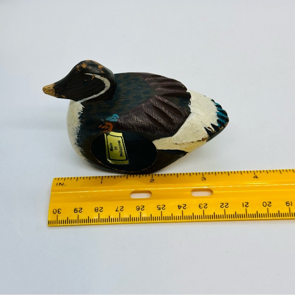 Set of 4 Wooden Hand-Carved Hand-Painted Mallard Duck Napkin Ring Holders Decor - Picture 9 of 10